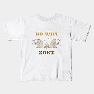 Campfire No Wifi Zone Kids T-Shirt